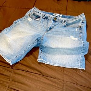 Loft ripped Jean shorts